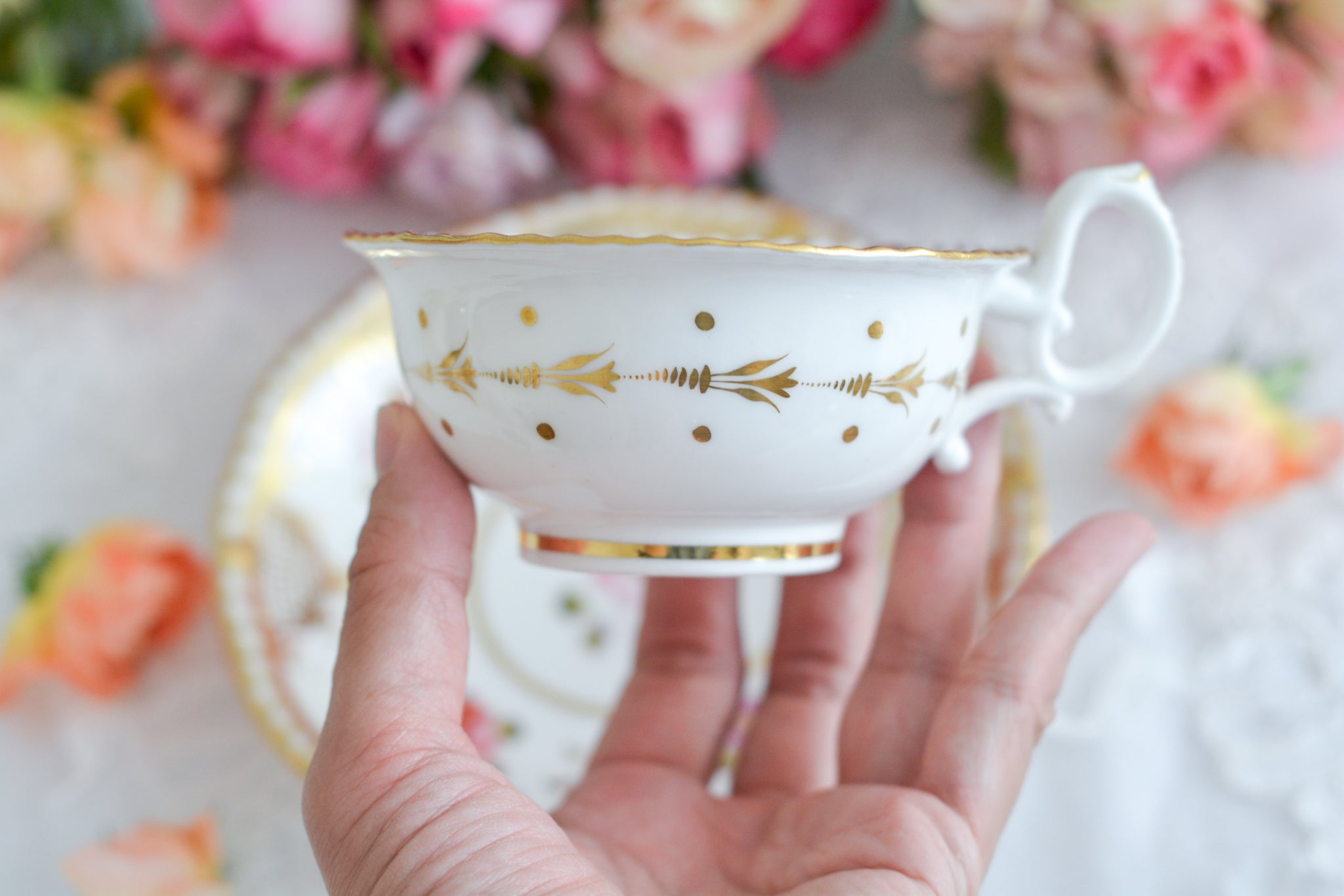 H＆Rダニエル セカンドガドルーンの美しいカップ&ソーサー – Rose Antiques