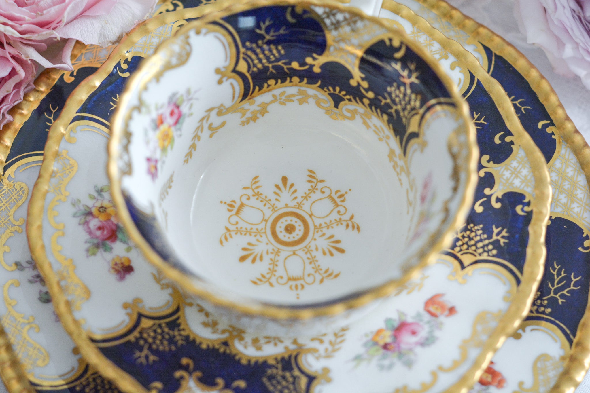 アウトレット買取 COALPORT コールポート コバルトブルー 金彩