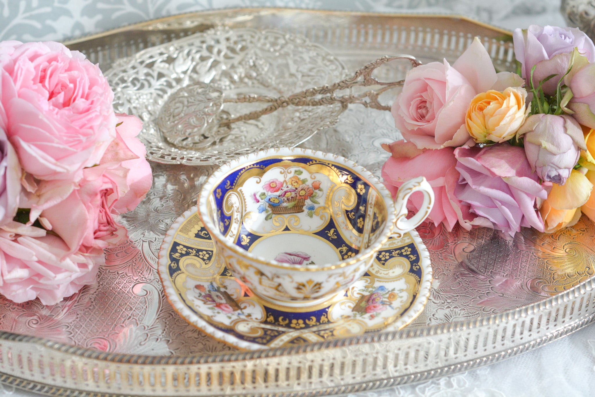貴重 コールポート バスケット柄の美しいカップ&ソーサー – Rose Antiques